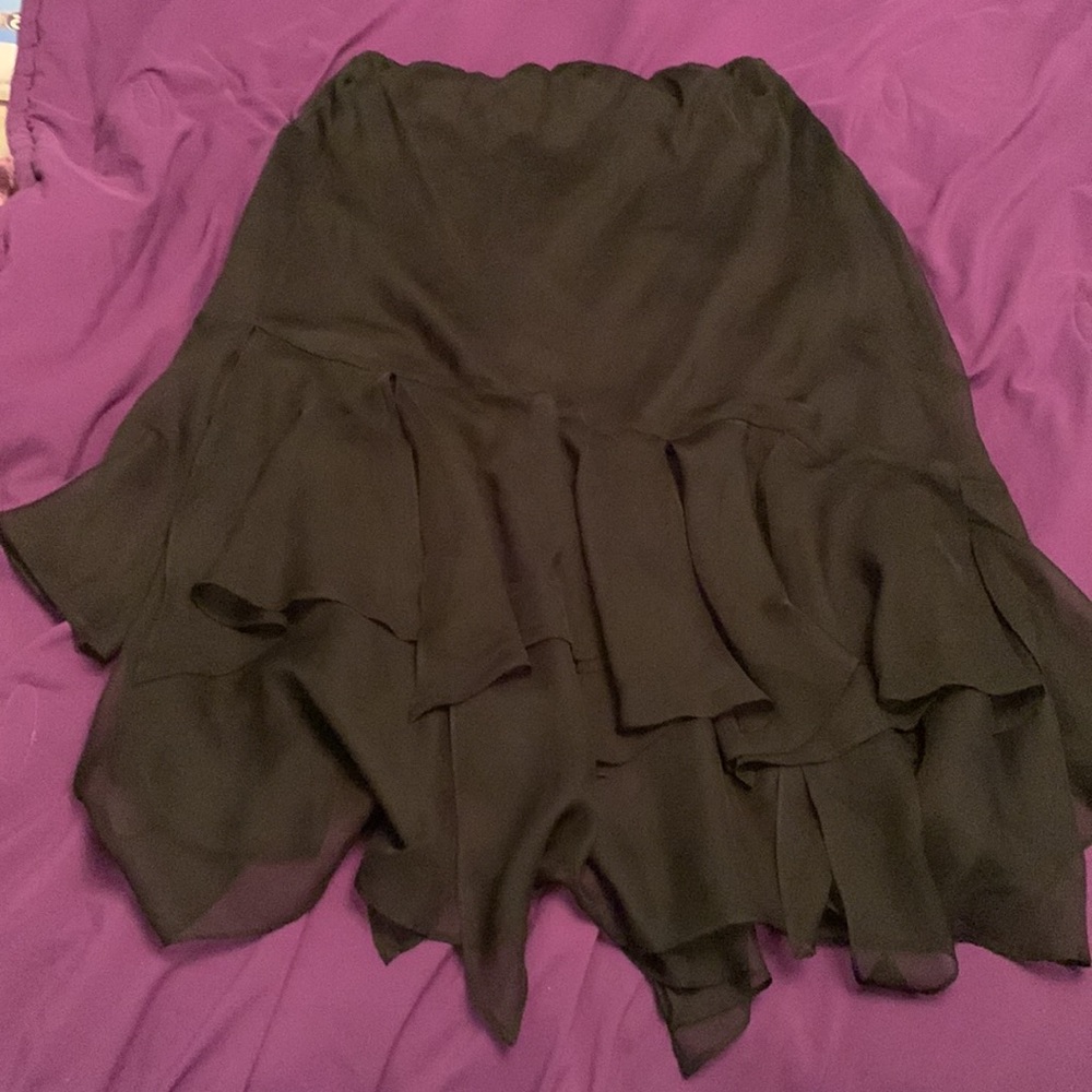 Cato Black Layered Ruffle Skirt - Picture 3 of 4